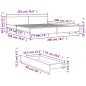 vidaXL Bettgestell mit Schubladen Grau Sonoma 200x200cm Holzwerkstoff vidaXL Bettgestell mit Schubladen Grau Sonoma 200x200cm Holzwerkstoff
