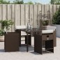 vidaXL Gartenstühle mit Kissen 4 Stk. Braun Poly Rattan vidaXL Gartenstühle mit Kissen 4 Stk. Braun Poly Rattan