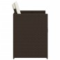 vidaXL Gartenstühle mit Kissen 4 Stk. Braun Poly Rattan vidaXL Gartenstühle mit Kissen 4 Stk. Braun Poly Rattan