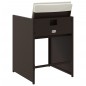 vidaXL Gartenstühle mit Kissen 4 Stk. Braun Poly Rattan vidaXL Gartenstühle mit Kissen 4 Stk. Braun Poly Rattan