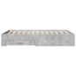 vidaXL Bettgestell mit Schubladen Betongrau 135x190 cm Holzwerkstoff vidaXL Bettgestell mit Schubladen Betongrau 135x190 cm Holzwerkstoff