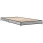 vidaXL Bettgestell Grau Sonoma 100x200 cm Holzwerkstoff und Metall vidaXL Bettgestell Grau Sonoma 100x200 cm Holzwerkstoff und Metall