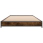 vidaXL Bettgestell Räuchereiche 90x190 cm Holzwerkstoff und Metall vidaXL Bettgestell Räuchereiche 90x190 cm Holzwerkstoff und Metall