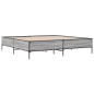 vidaXL Bettgestell Grau Sonoma 200x200 cm Holzwerkstoff und Metall vidaXL Bettgestell Grau Sonoma 200x200 cm Holzwerkstoff und Metall