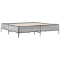 vidaXL Bettgestell Grau Sonoma 200x200 cm Holzwerkstoff und Metall vidaXL Bettgestell Grau Sonoma 200x200 cm Holzwerkstoff und Metall