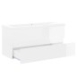 Waschbeckenunterschrank mit Einbaubecken Hochglanz-Weiß Waschbeckenunterschrank mit Einbaubecken Hochglanz-Weiß