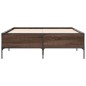 vidaXL Bettgestell Braun Eichen-Optik 120x200 cm Holzwerkstoff Metall vidaXL Bettgestell Braun Eichen-Optik 120x200 cm Holzwerkstoff Metall