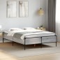 vidaXL Bettgestell Grau Sonoma 140x190 cm Holzwerkstoff und Metall vidaXL Bettgestell Grau Sonoma 140x190 cm Holzwerkstoff und Metall