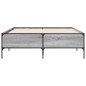 vidaXL Bettgestell Grau Sonoma 140x190 cm Holzwerkstoff und Metall vidaXL Bettgestell Grau Sonoma 140x190 cm Holzwerkstoff und Metall