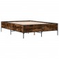 vidaXL Bettgestell Räuchereiche 120x190 cm Holzwerkstoff und Metall vidaXL Bettgestell Räuchereiche 120x190 cm Holzwerkstoff und Metall