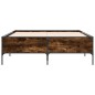 vidaXL Bettgestell Räuchereiche 120x190 cm Holzwerkstoff und Metall vidaXL Bettgestell Räuchereiche 120x190 cm Holzwerkstoff und Metall