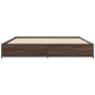 vidaXL Bettgestell Braun Eichen-Optik 180x200 cm Holzwerkstoff Metall vidaXL Bettgestell Braun Eichen-Optik 180x200 cm Holzwerkstoff Metall