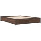 vidaXL Bettgestell Braun Eichen-Optik 140x200 cm Holzwerkstoff Metall vidaXL Bettgestell Braun Eichen-Optik 140x200 cm Holzwerkstoff Metall