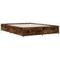 vidaXL Bettgestell Räuchereiche 140x200 cm Holzwerkstoff und Metall vidaXL Bettgestell Räuchereiche 140x200 cm Holzwerkstoff und Metall