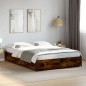 vidaXL Bettgestell Räuchereiche 140x200 cm Holzwerkstoff und Metall vidaXL Bettgestell Räuchereiche 140x200 cm Holzwerkstoff und Metall