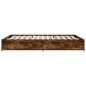 vidaXL Bettgestell Räuchereiche 140x200 cm Holzwerkstoff und Metall vidaXL Bettgestell Räuchereiche 140x200 cm Holzwerkstoff und Metall
