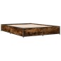 vidaXL Bettgestell Räuchereiche 140x200 cm Holzwerkstoff und Metall vidaXL Bettgestell Räuchereiche 140x200 cm Holzwerkstoff und Metall