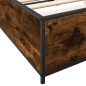 vidaXL Bettgestell Räuchereiche 140x200 cm Holzwerkstoff und Metall vidaXL Bettgestell Räuchereiche 140x200 cm Holzwerkstoff und Metall