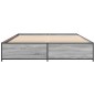 vidaXL Bettgestell Grau Sonoma 120x200 cm Holzwerkstoff und Metall vidaXL Bettgestell Grau Sonoma 120x200 cm Holzwerkstoff und Metall