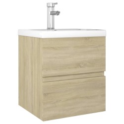 Waschbeckenunterschrank Einbaubecken Sonoma-Eiche Holzwerkstoff