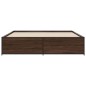 vidaXL Bettgestell Braun Eichen-Optik 200x200 cm Holzwerkstoff Metall vidaXL Bettgestell Braun Eichen-Optik 200x200 cm Holzwerkstoff Metall