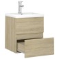 Waschbeckenunterschrank Einbaubecken Sonoma-Eiche Holzwerkstoff Waschbeckenunterschrank Einbaubecken Sonoma-Eiche Holzwerkstoff