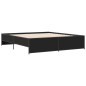 vidaXL Bettgestell Schwarz 200x200 cm Holzwerkstoff und Metall vidaXL Bettgestell Schwarz 200x200 cm Holzwerkstoff und Metall