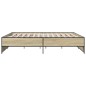 vidaXL Bettgestell Sonoma-Eiche 180x200 cm Holzwerkstoff und Metall vidaXL Bettgestell Sonoma-Eiche 180x200 cm Holzwerkstoff und Metall