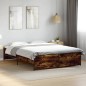 vidaXL Bettgestell Räuchereiche 150x200 cm Holzwerkstoff und Metall vidaXL Bettgestell Räuchereiche 150x200 cm Holzwerkstoff und Metall