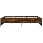 vidaXL Bettgestell Räuchereiche 150x200 cm Holzwerkstoff und Metall vidaXL Bettgestell Räuchereiche 150x200 cm Holzwerkstoff und Metall