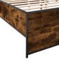 vidaXL Bettgestell Räuchereiche 150x200 cm Holzwerkstoff und Metall vidaXL Bettgestell Räuchereiche 150x200 cm Holzwerkstoff und Metall