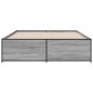 vidaXL Bettgestell Grau Sonoma 140x200 cm Holzwerkstoff und Metall vidaXL Bettgestell Grau Sonoma 140x200 cm Holzwerkstoff und Metall