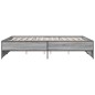 vidaXL Bettgestell Grau Sonoma 140x200 cm Holzwerkstoff und Metall vidaXL Bettgestell Grau Sonoma 140x200 cm Holzwerkstoff und Metall