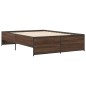 vidaXL Bettgestell Braun Eichen-Optik 140x190 cm Holzwerkstoff Metall vidaXL Bettgestell Braun Eichen-Optik 140x190 cm Holzwerkstoff Metall