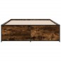 vidaXL Bettgestell Räuchereiche 140x190 cm Holzwerkstoff und Metall vidaXL Bettgestell Räuchereiche 140x190 cm Holzwerkstoff und Metall