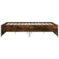 vidaXL Bettgestell Räuchereiche 140x190 cm Holzwerkstoff und Metall vidaXL Bettgestell Räuchereiche 140x190 cm Holzwerkstoff und Metall