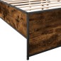 vidaXL Bettgestell Räuchereiche 140x190 cm Holzwerkstoff und Metall vidaXL Bettgestell Räuchereiche 140x190 cm Holzwerkstoff und Metall