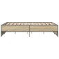 vidaXL Bettgestell Sonoma-Eiche 135x190 cm Holzwerkstoff und Metall vidaXL Bettgestell Sonoma-Eiche 135x190 cm Holzwerkstoff und Metall