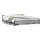 vidaXL Bettgestell mit Schubladen Grau Sonoma 180x200cm Holzwerkstoff vidaXL Bettgestell mit Schubladen Grau Sonoma 180x200cm Holzwerkstoff