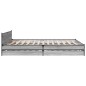 vidaXL Bettgestell mit Schubladen Grau Sonoma 180x200cm Holzwerkstoff vidaXL Bettgestell mit Schubladen Grau Sonoma 180x200cm Holzwerkstoff