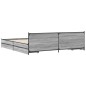 vidaXL Bettgestell mit Schubladen Grau Sonoma 180x200cm Holzwerkstoff vidaXL Bettgestell mit Schubladen Grau Sonoma 180x200cm Holzwerkstoff