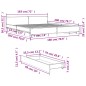 vidaXL Bettgestell mit Schubladen Grau Sonoma 180x200cm Holzwerkstoff vidaXL Bettgestell mit Schubladen Grau Sonoma 180x200cm Holzwerkstoff