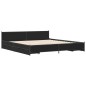 vidaXL Bettgestell mit Schubladen Schwarz 180x200 cm Holzwerkstoff vidaXL Bettgestell mit Schubladen Schwarz 180x200 cm Holzwerkstoff