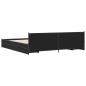 vidaXL Bettgestell mit Schubladen Schwarz 180x200 cm Holzwerkstoff vidaXL Bettgestell mit Schubladen Schwarz 180x200 cm Holzwerkstoff