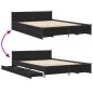 vidaXL Bettgestell mit Schubladen Schwarz 160x200 cm Holzwerkstoff vidaXL Bettgestell mit Schubladen Schwarz 160x200 cm Holzwerkstoff