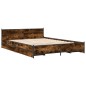 vidaXL Bettgestell mit Schubladen Räuchereiche 140x200cm Holzwerkstoff vidaXL Bettgestell mit Schubladen Räuchereiche 140x200cm Holzwerkstoff