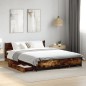 vidaXL Bettgestell mit Schubladen Räuchereiche 140x200cm Holzwerkstoff vidaXL Bettgestell mit Schubladen Räuchereiche 140x200cm Holzwerkstoff