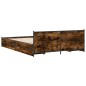 vidaXL Bettgestell mit Schubladen Räuchereiche 140x200cm Holzwerkstoff vidaXL Bettgestell mit Schubladen Räuchereiche 140x200cm Holzwerkstoff