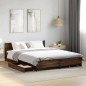 vidaXL Bettgestell mit Schubladen Braun Eichen-Optik 140x200 cm vidaXL Bettgestell mit Schubladen Braun Eichen-Optik 140x200 cm