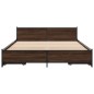 vidaXL Bettgestell mit Schubladen Braun Eichen-Optik 140x200 cm vidaXL Bettgestell mit Schubladen Braun Eichen-Optik 140x200 cm